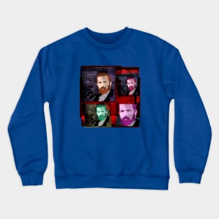 BRAM STOKER, GOTHIC WRITER OF DRACULA, COLLAGE Crewneck Sweatshirt